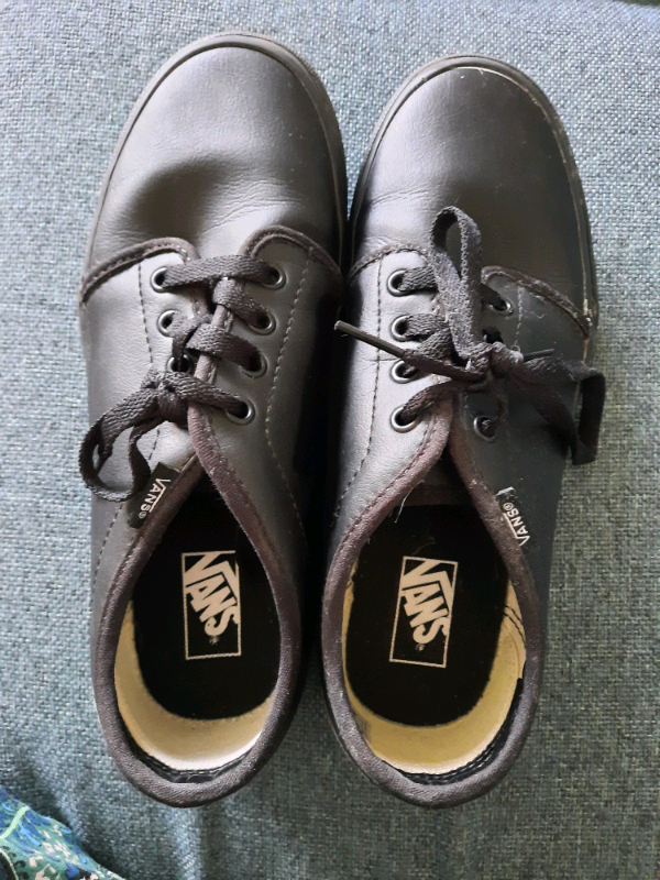 black leather vans size 4.5